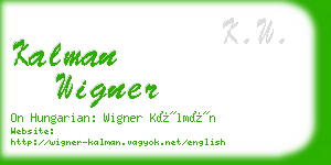 kalman wigner business card